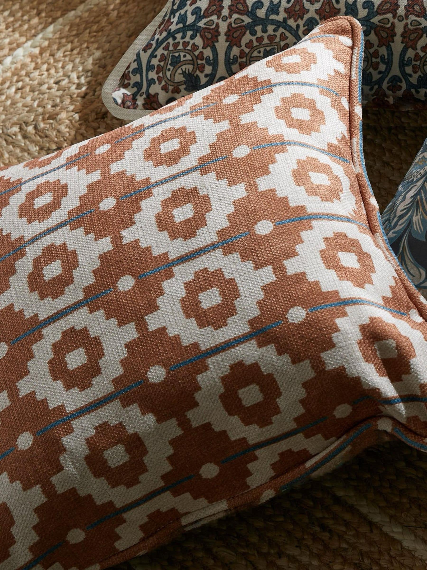 Esselle Home cushion Orange Botanic Vines Slate 50x50cm (British brand)