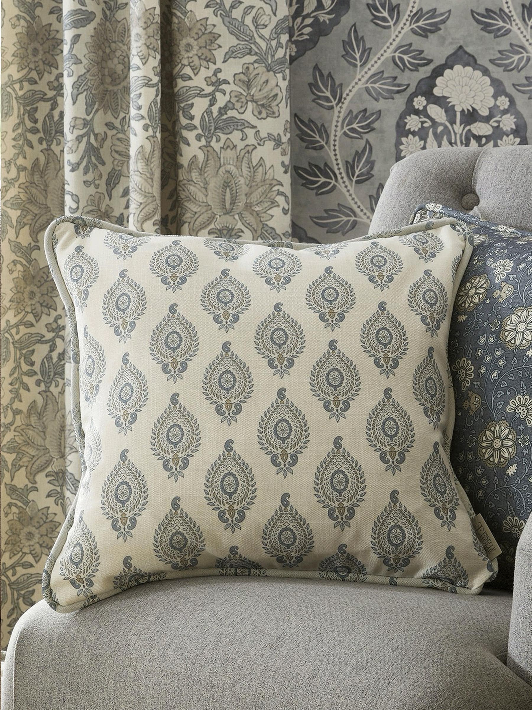 Esselle Home cream Naya motif cushion 50x50cm (British brand)