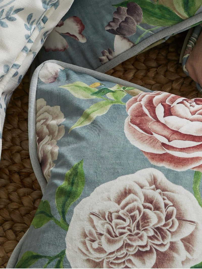 Esselle Home pink chinoiserie cushion 50cm, imported from the UK