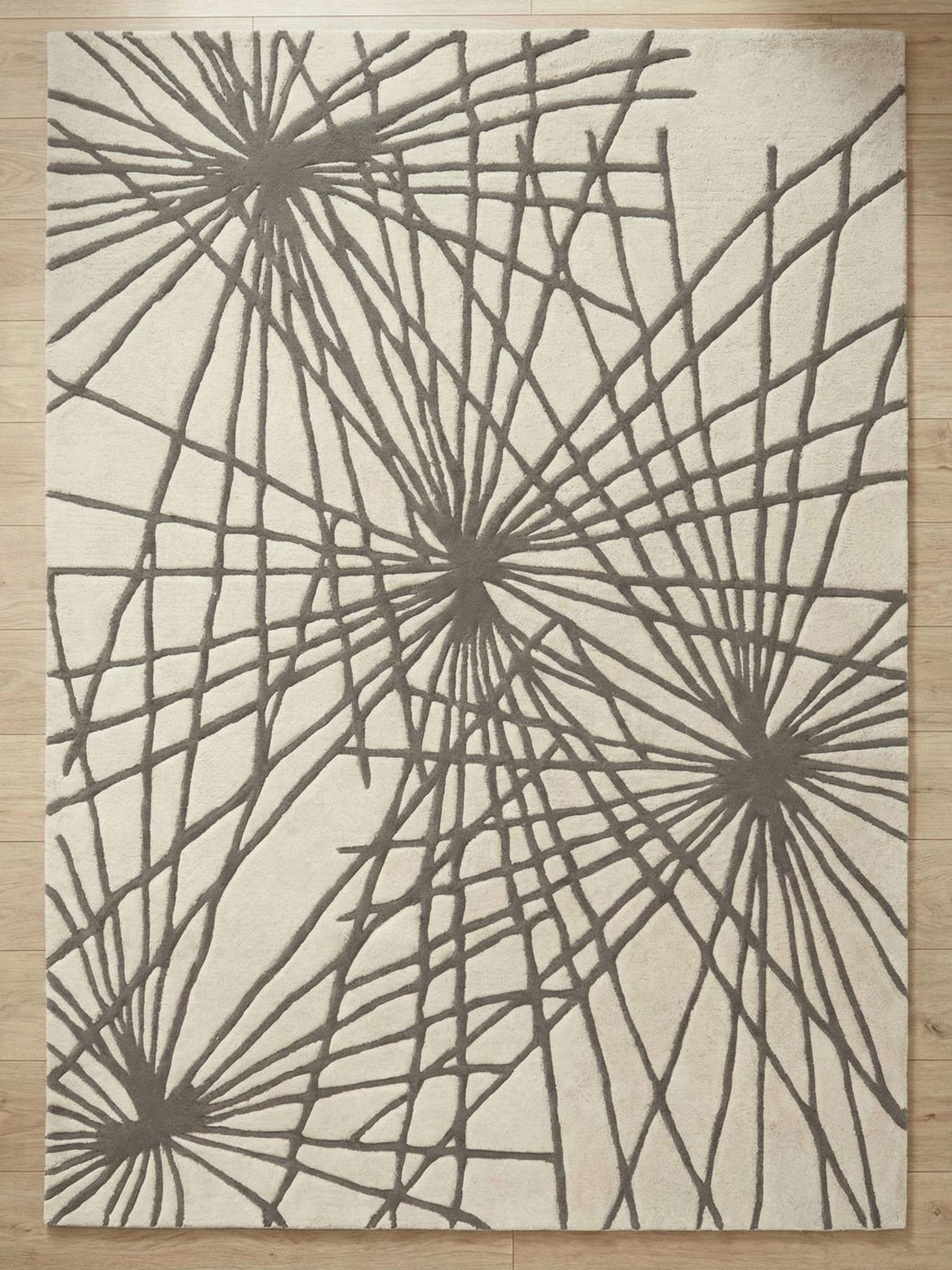 Esselle Home charcoal wool rug 120x170cm, UK version