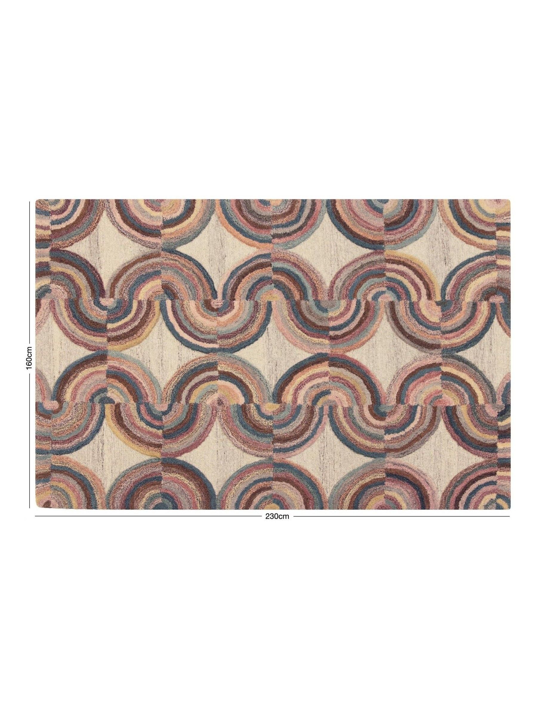 Esselle Home multicoloured geometric wool rug, UK version