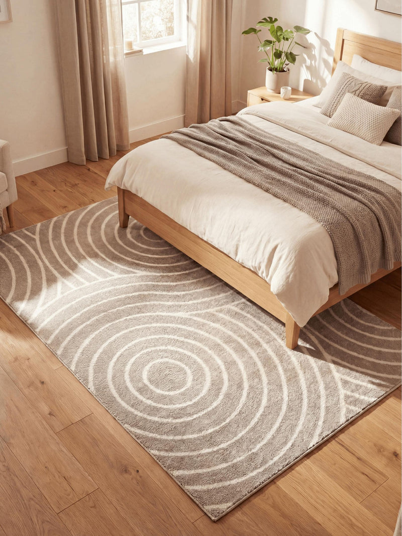 Arthouse Neutral Rhythm Sculpt rug 160x230cm polypropylene, UK version