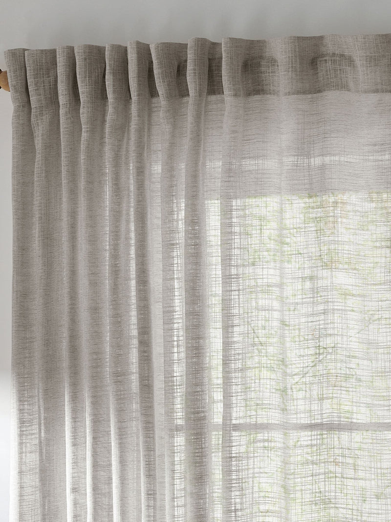 Yard Grey Cirrus Sheer Curtain Panel