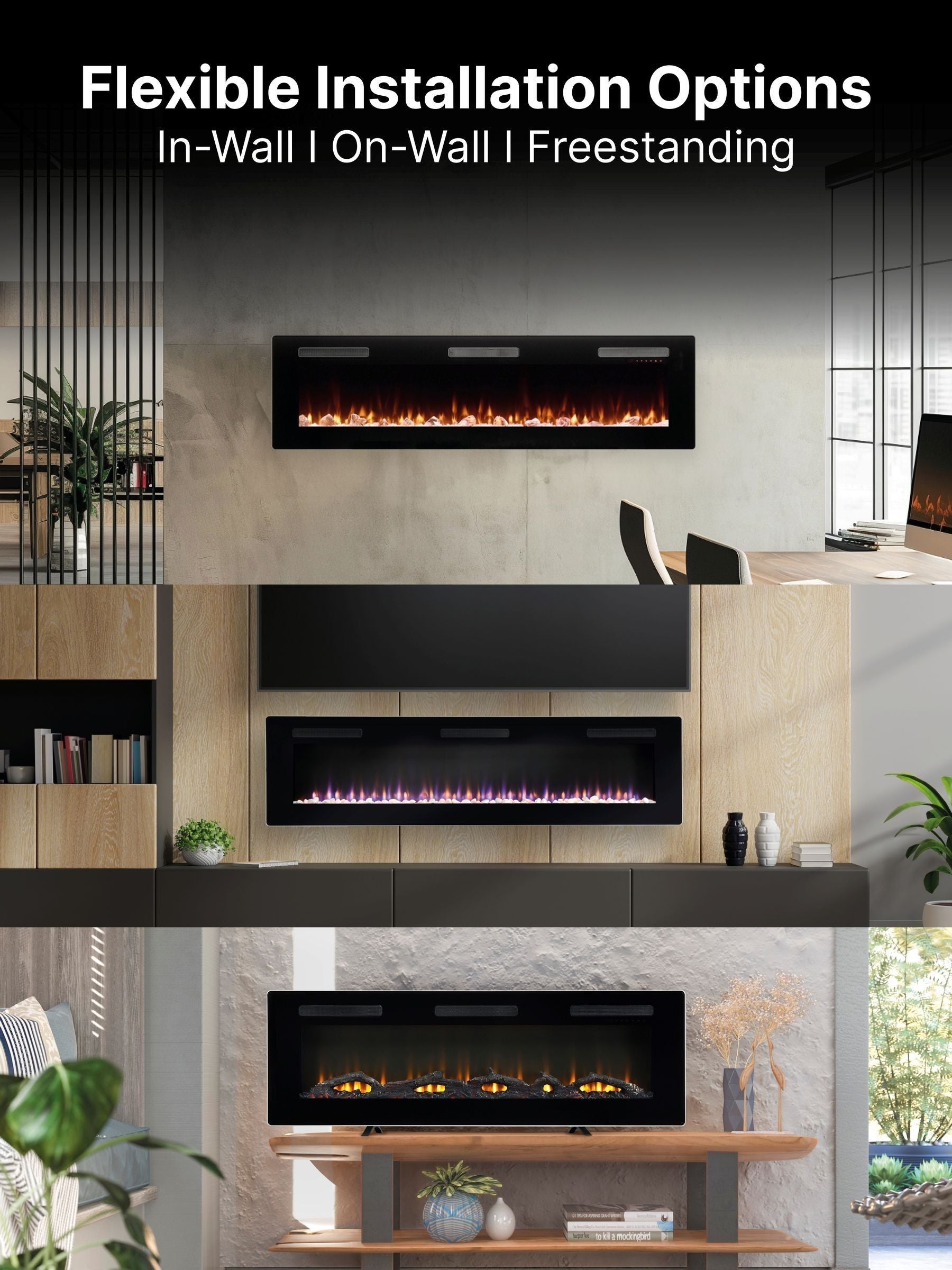 Dimplex Black Sierra 48 inch electric fireplace - British product