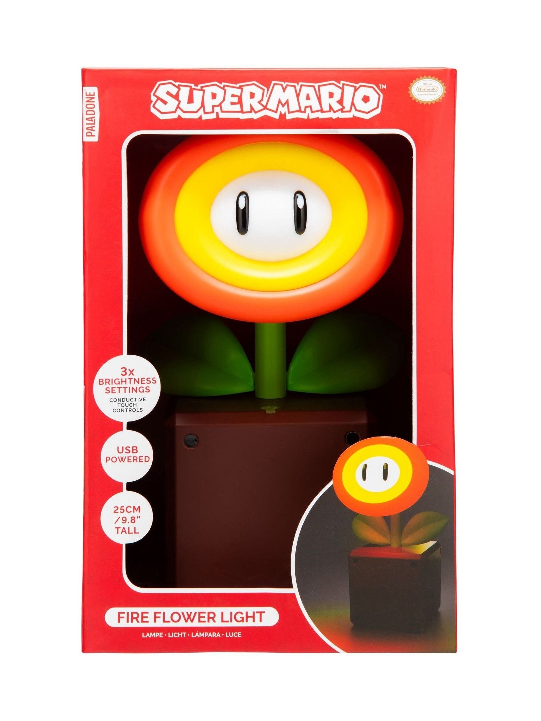 Nintendo Fire Flower LED lamp 25cm tall - British product