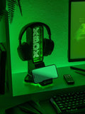 Xbox black desk headphone stand with light, UK version