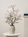 Scottish Everlastings white artificial magnolia arrangement 71cm, UK version