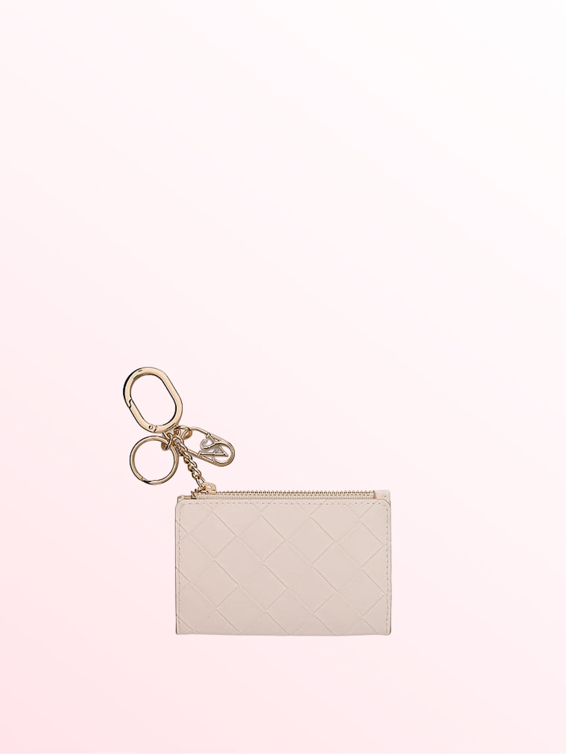 Victoria's Secret Soft Ivory White Foldable Keyring Card Holder