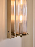 Brass Hertford 2 Light Rechargeable Wall Light