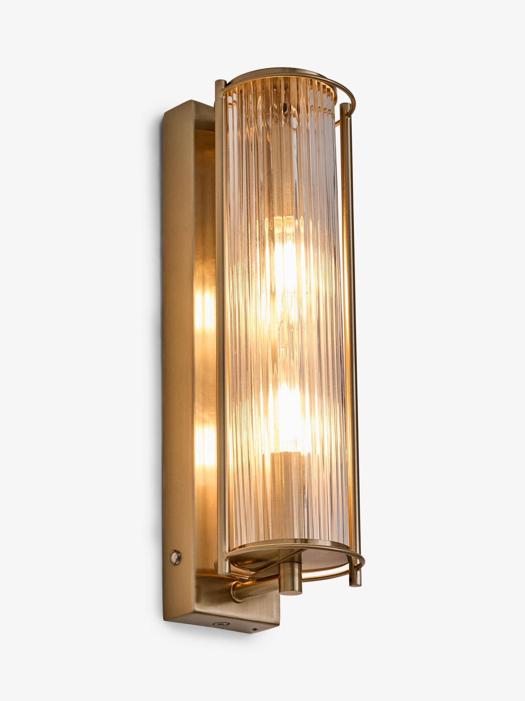 Brass Hertford 2 Light Rechargeable Wall Light