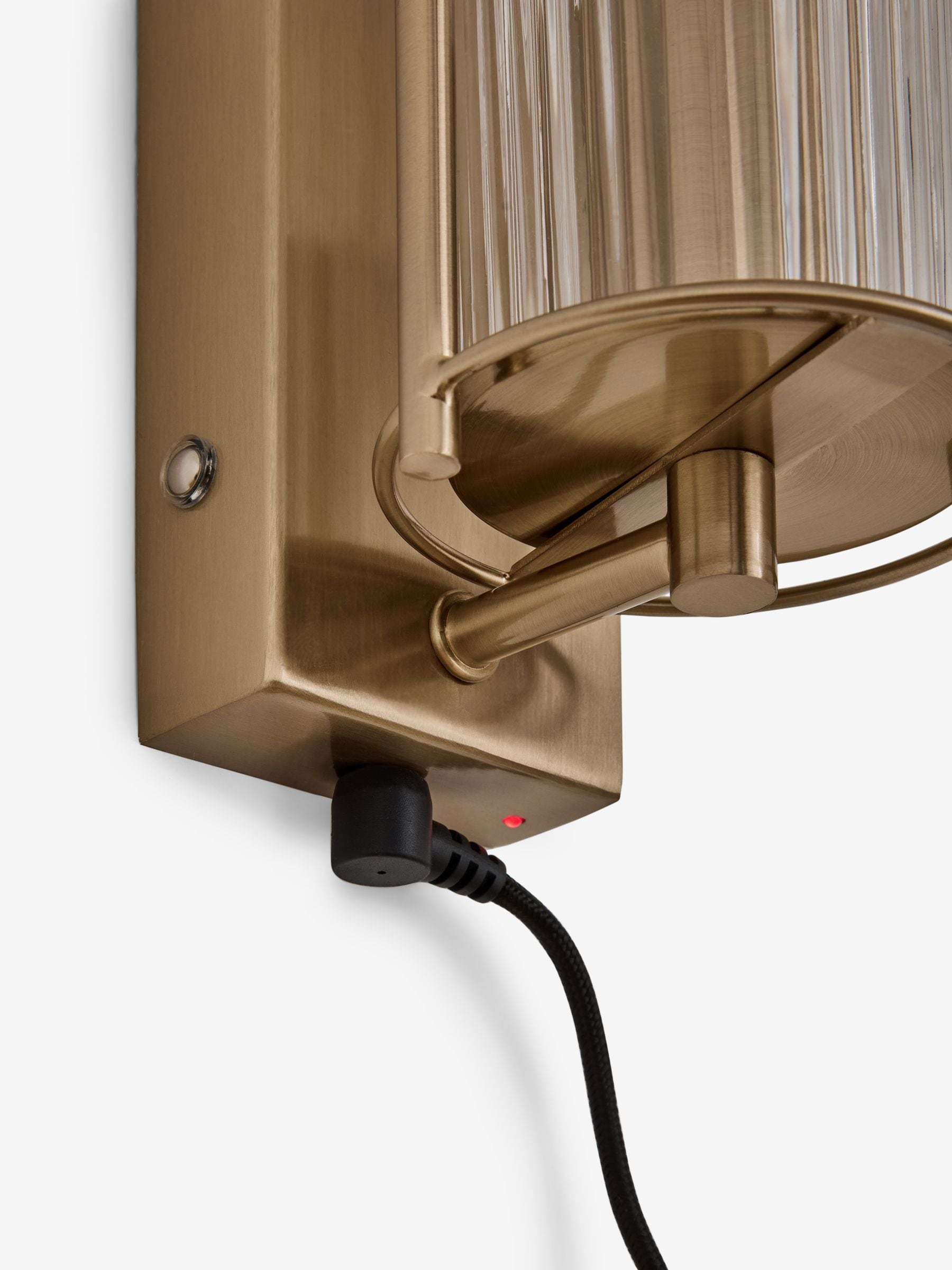 Brass Hertford 2 Light Rechargeable Wall Light
