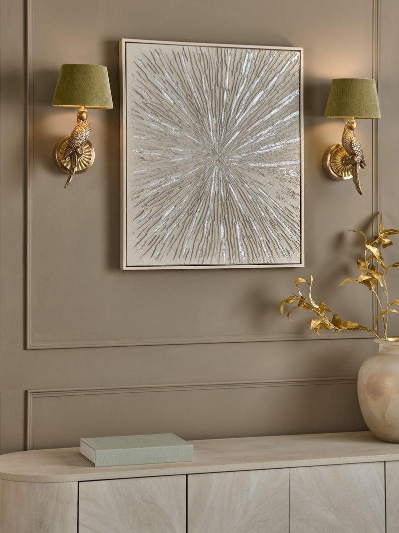 Gold Coco parrot rechargeable wall light left hand, UK version