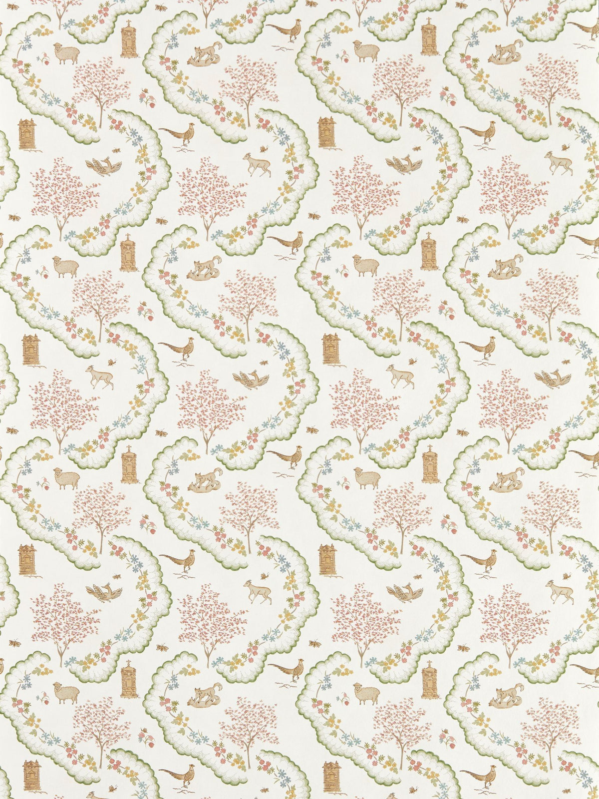 Sanderson Highgrove Wildflower Meadow wallpaper sample A4 (British brand)