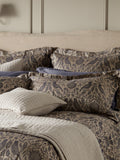 Secret Linen Store Birdie jacquard pillowcase French blue (British brand)