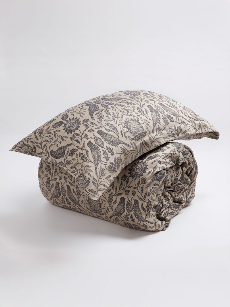 Secret Linen Store Birdie jacquard pillowcase French blue (British brand)