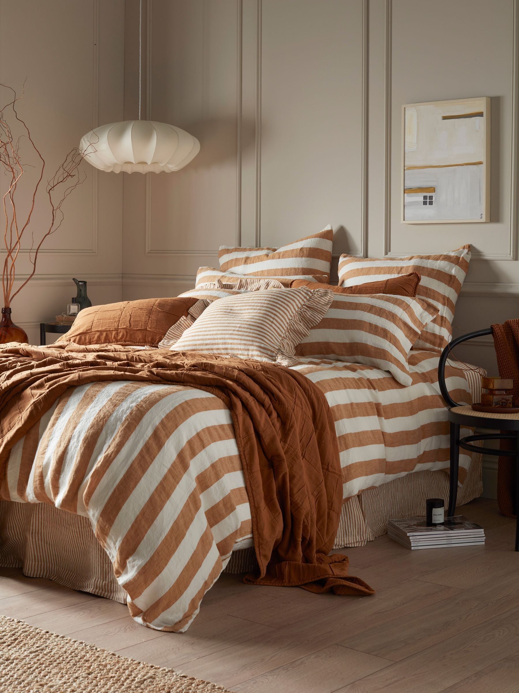 Secret Linen Store Amber Cora 100% Linen Pillowcase