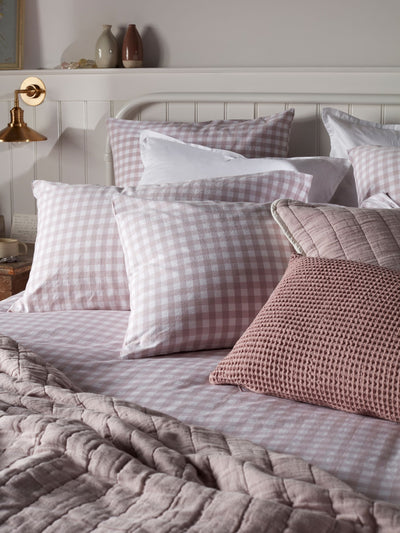 Next Secret Linen Store Vintage Rose Harriet Gingham Standard Pillowcase- Buy online at McGrocer