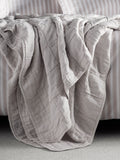 Secret Linen Store Vintage Rose Finn 100% Cotton Quilted Throw
