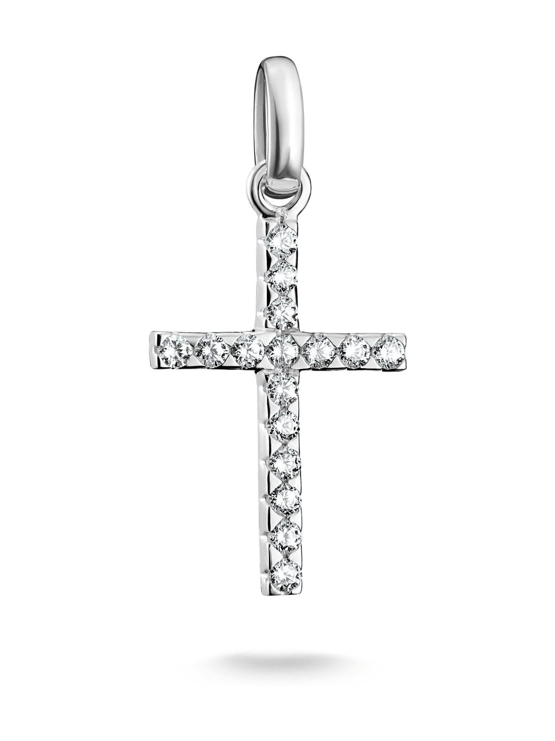 Thomas Sabo silver plated cross pendant with stones (British brand)