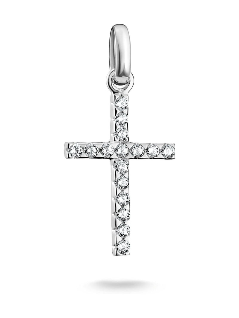 Thomas Sabo silver plated cross pendant with stones (British brand)