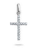 Thomas Sabo silver plated cross pendant with stones (British brand)