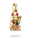 Thomas Sabo gold-plated waving cat charm pendant - British product