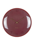 Karlsson Burgundy Red Fuerte Dome Wall Clock