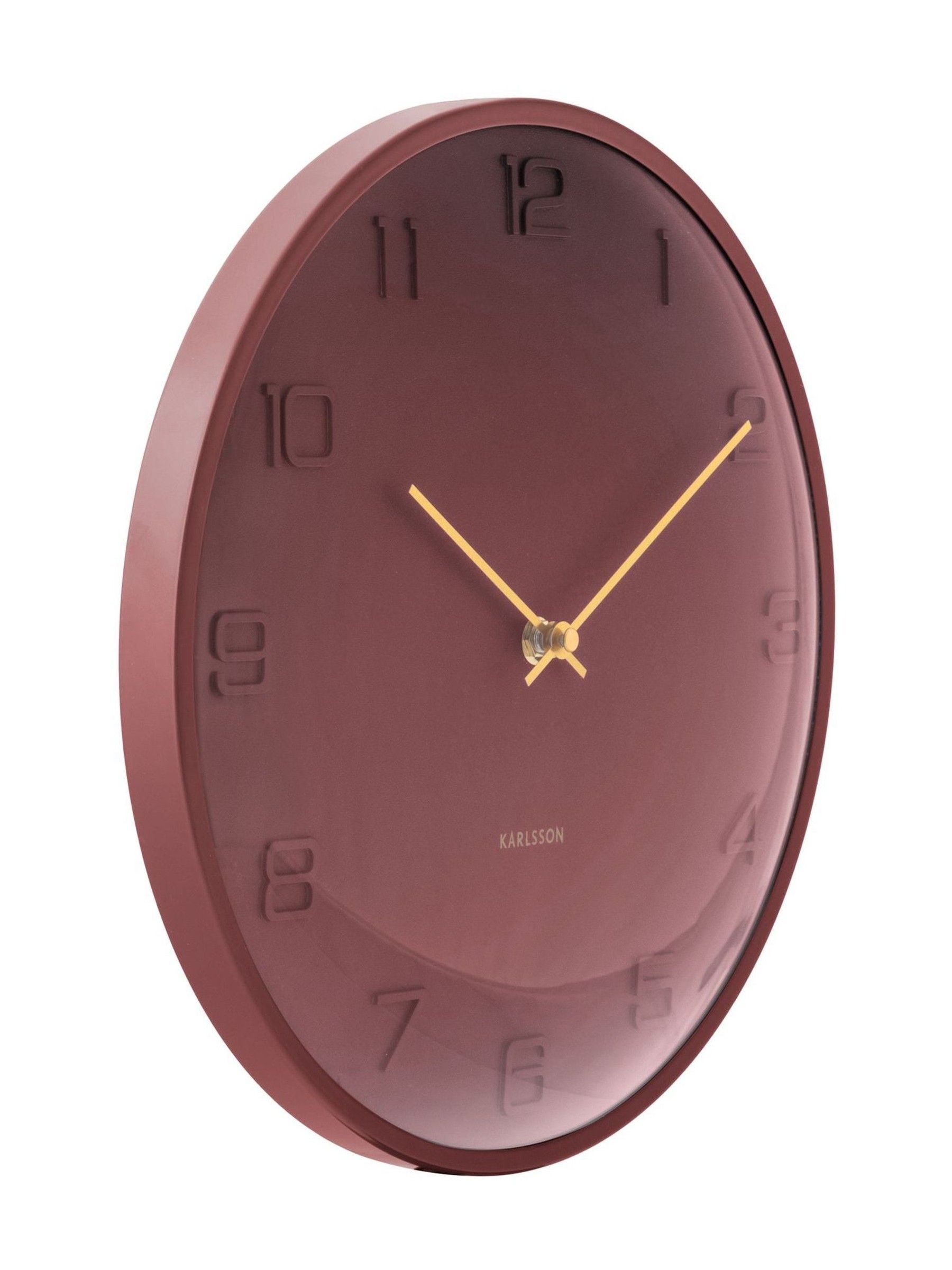 Karlsson Burgundy Red Fuerte Dome Wall Clock