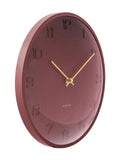 Karlsson Burgundy Red Fuerte Dome Wall Clock