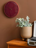 Karlsson Burgundy Red Fuerte Dome Wall Clock