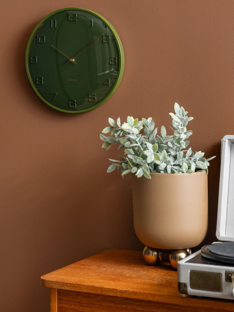 Karlsson Green Fuerte Dome Wall Clock