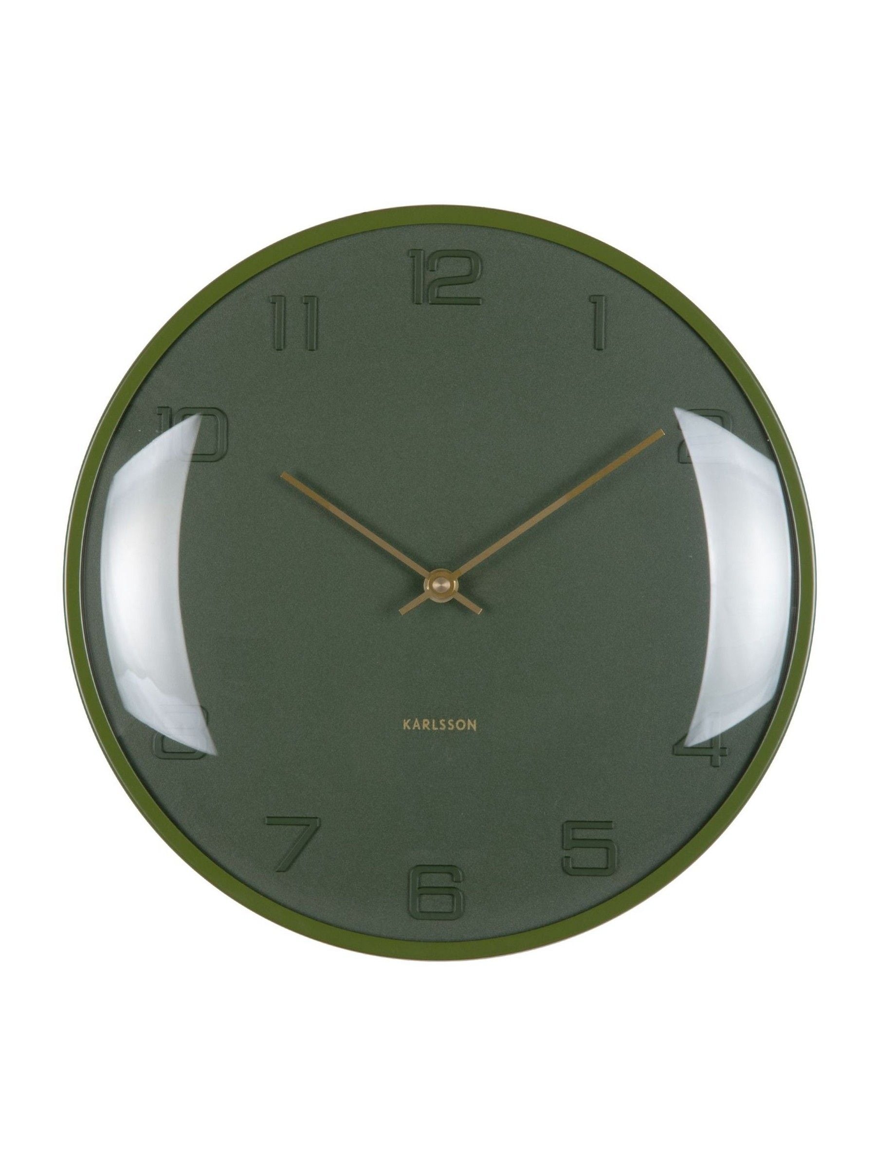 Karlsson Green Fuerte Dome Wall Clock