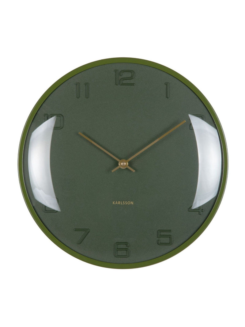 Karlsson Green Fuerte Dome Wall Clock
