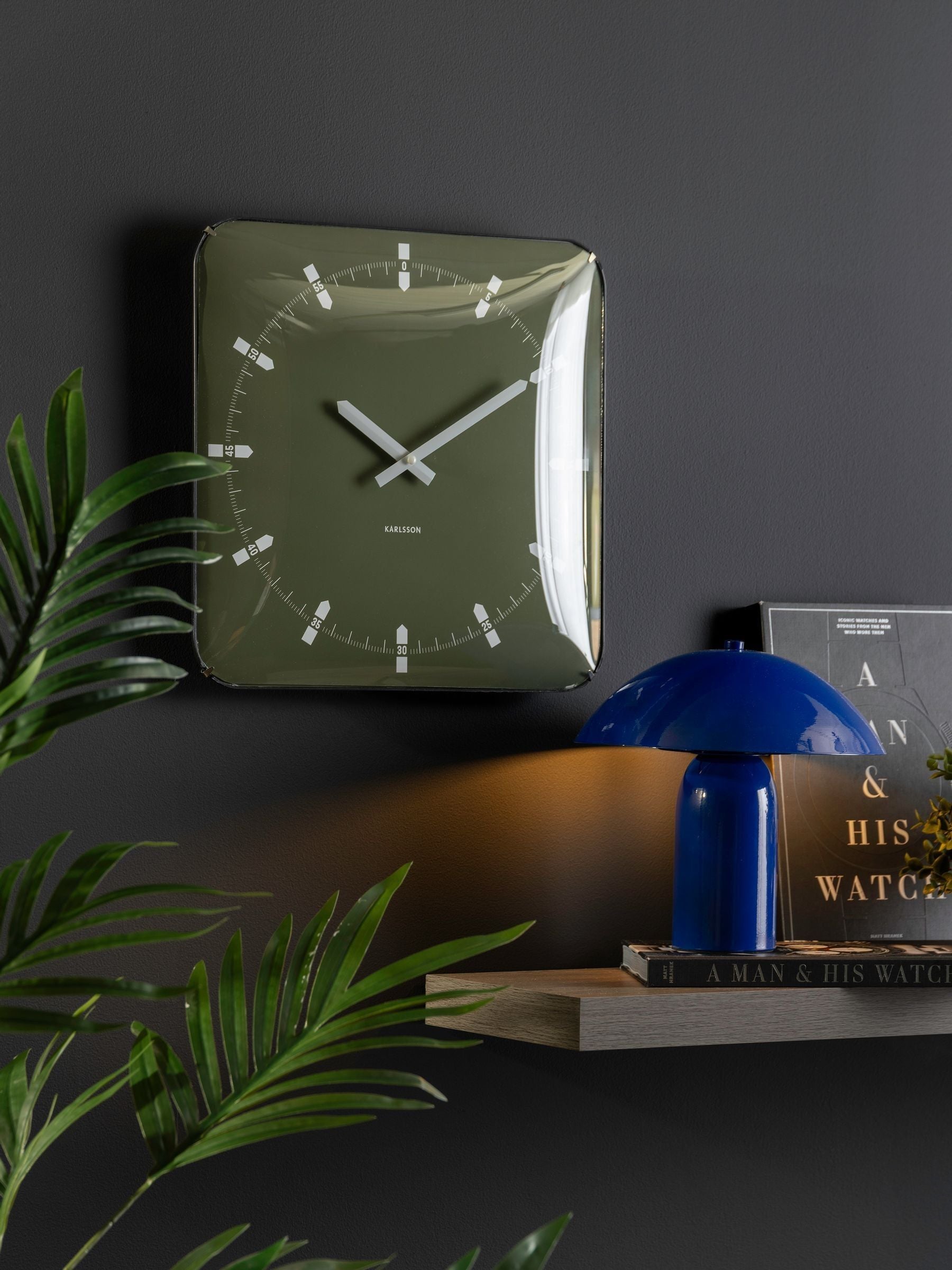 Karlsson Green Sucinto Dome Wall Clock