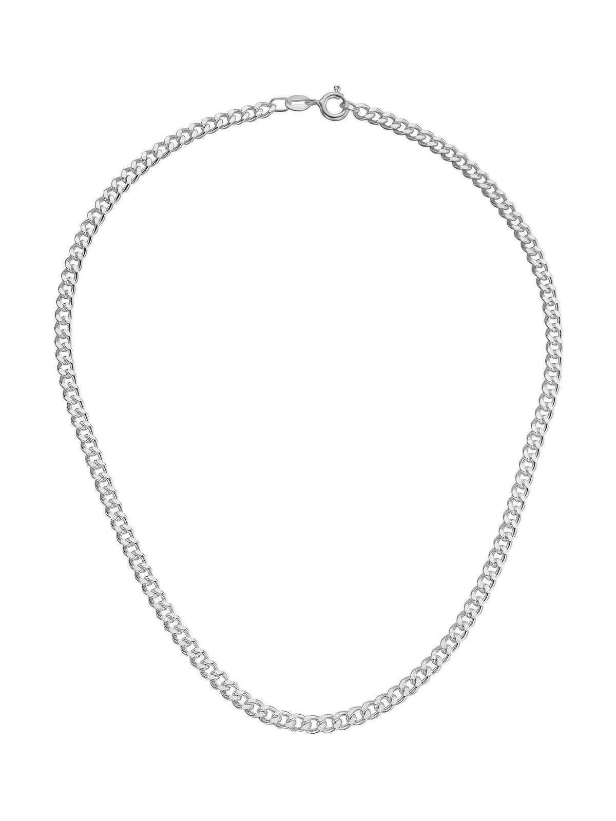 Beaverbrooks silver curb necklace 35cm, imported from the UK