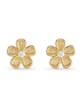 Beaverbrooks diamond flower earrings 8mm - British product