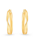 Beaverbrooks 9ct yellow gold hoop earrings 25mm, UK version