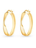 Beaverbrooks 9ct yellow gold hoop earrings 25mm, UK version