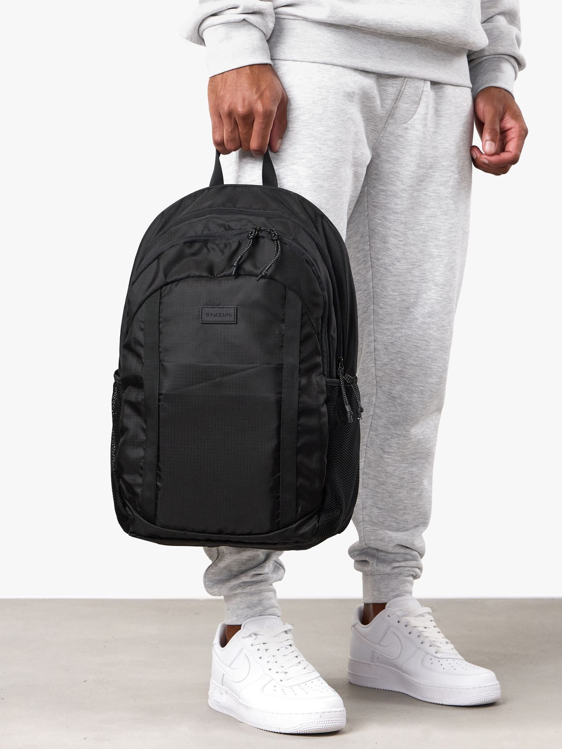 Gym King black tech backpack (British brand)