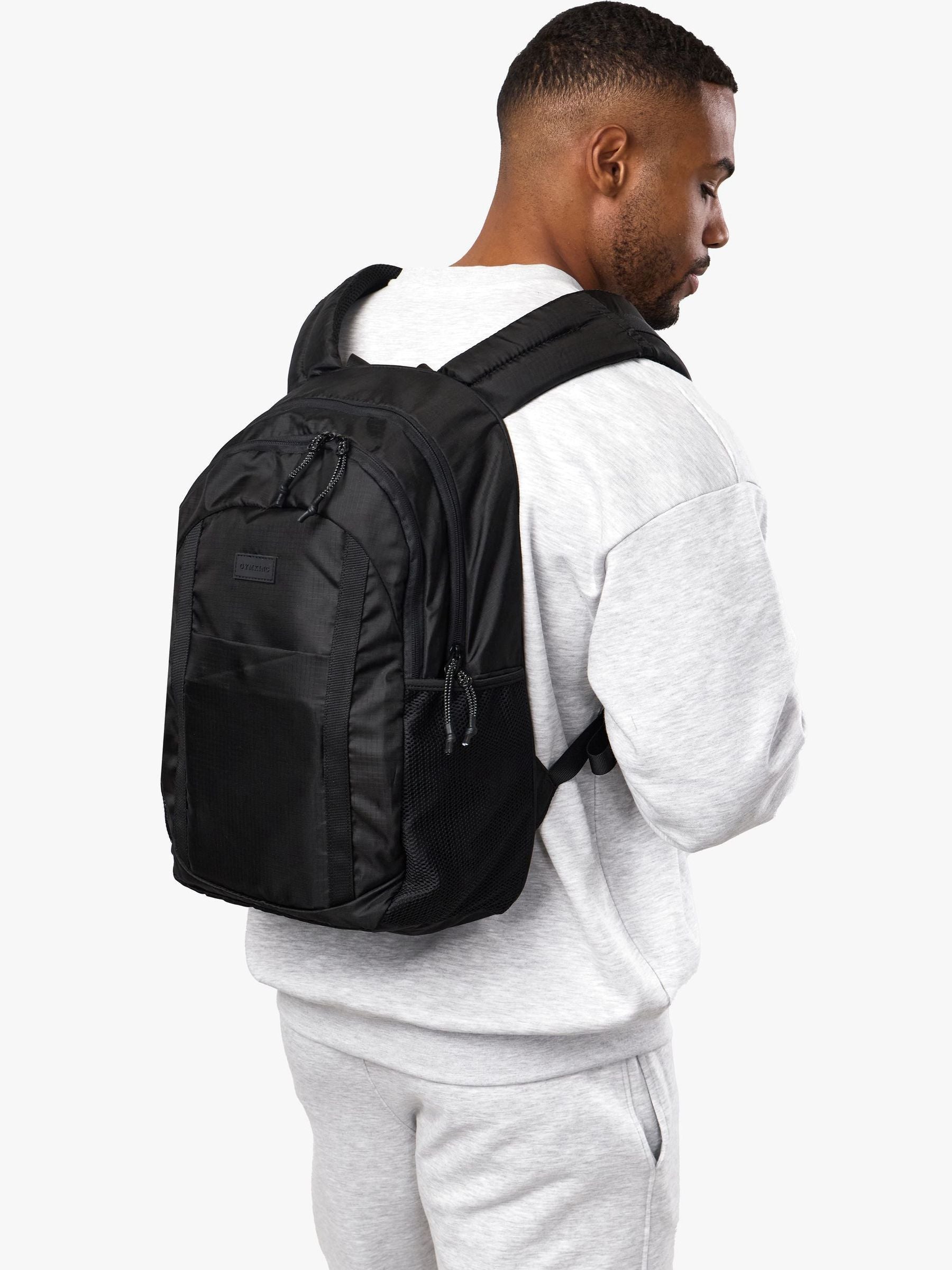 Gym King black tech backpack (British brand)