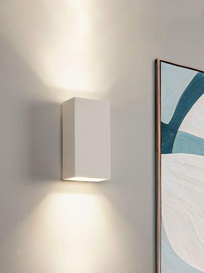 Next Searchlight White Space Square Plaster Wall Light- Buy online at McGrocer