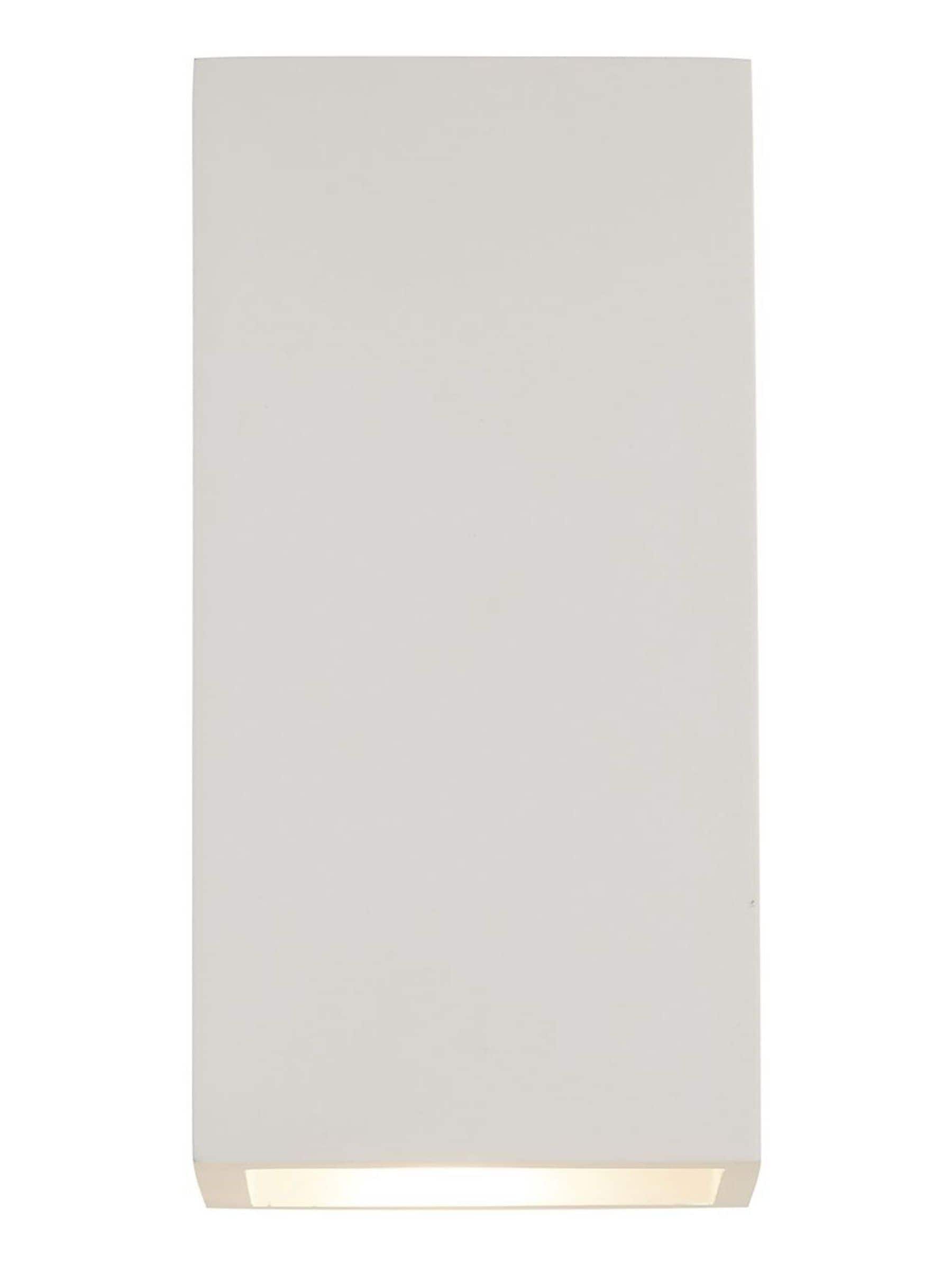 Searchlight white square plaster wall light - British product