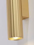 Searchlight gold fluted wall light 25.5cm, imported from the UK