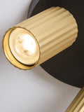 Searchlight black and gold triple fluted spotlight ceiling light - British product