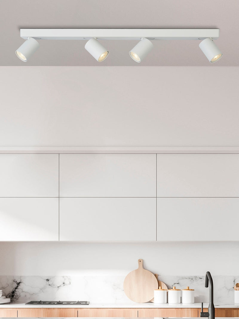 Searchlight sand white 4-light ceiling bar, imported from the UK