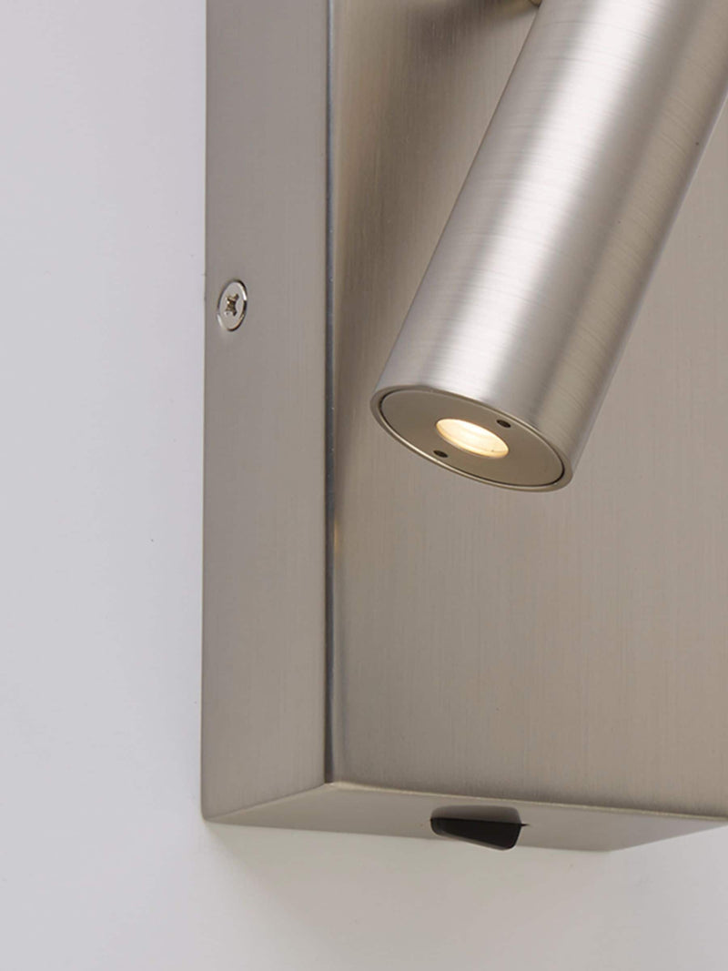 Searchlight Alice LED wall light satin nickel - British product