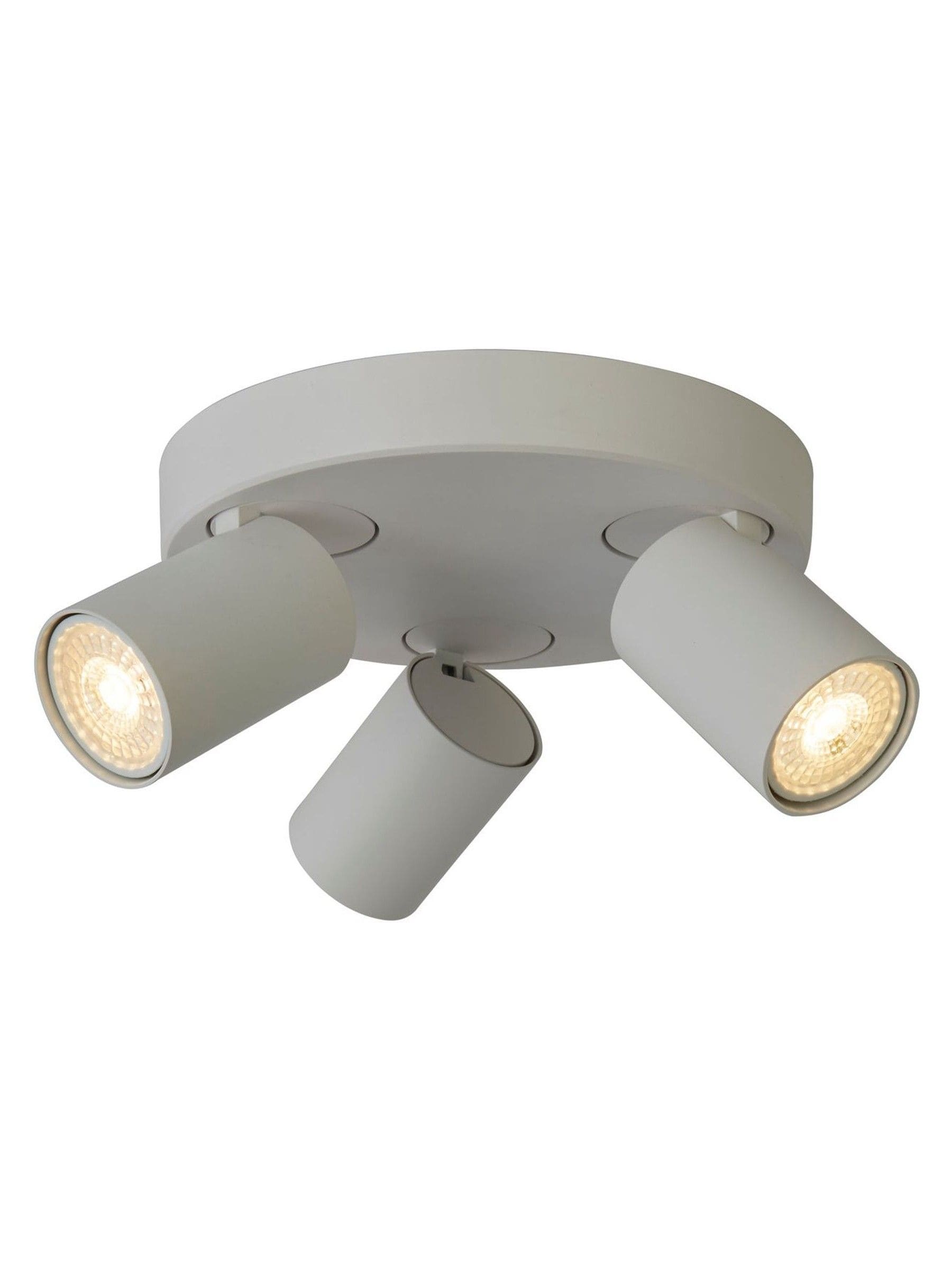 Searchlight Cape 3 sand white round ceiling light, UK version