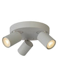 Searchlight Cape 3 sand white round ceiling light, UK version
