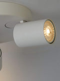 Searchlight Cape 3 sand white round ceiling light, UK version
