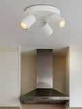 Searchlight Cape 3 sand white round ceiling light, UK version